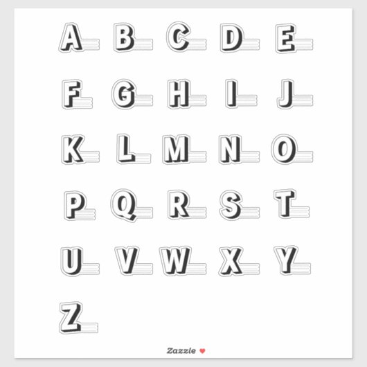 Sticker Feuille de vignette pratique ABC (Feuille)