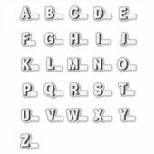 Sticker Feuille de vignette pratique ABC (Devant)