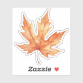 Sticker Feuille d'érable aquarelle (Feuille)