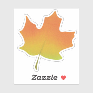 Sticker Feuille d'érable orange