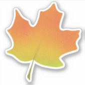 Sticker Feuille d'érable orange (Devant)