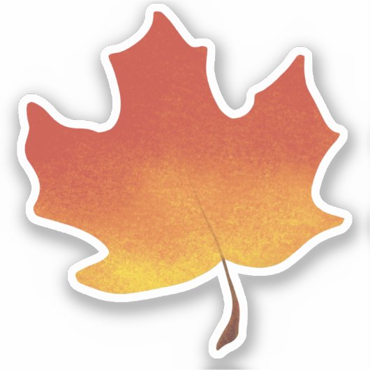 Sticker Feuille d'érable rouge (Recto)