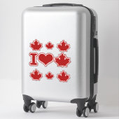 Sticker Feuille d'érable rouge de Heart Canada (Sur valise)