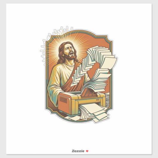 Sticker Feuille Excel Jésus Impression 50 Pages Vierges Bu (Feuille)