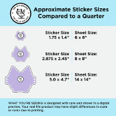 Sticker Feuille Kiss-Cut À Face Multi Couleur Six Cute