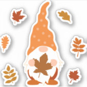 Sticker Feuille mignon Gnome Fall (Devant)