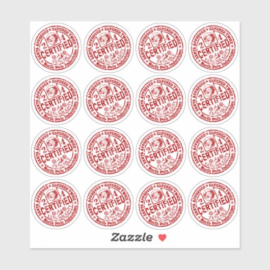 Sticker Feuille mixte - "Certified" Naughty and Nice (Feuille)