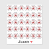 STICKER FEUILLE ROUGE DE LOGO DE SYRUP 100 % MAPLE (Feuille)