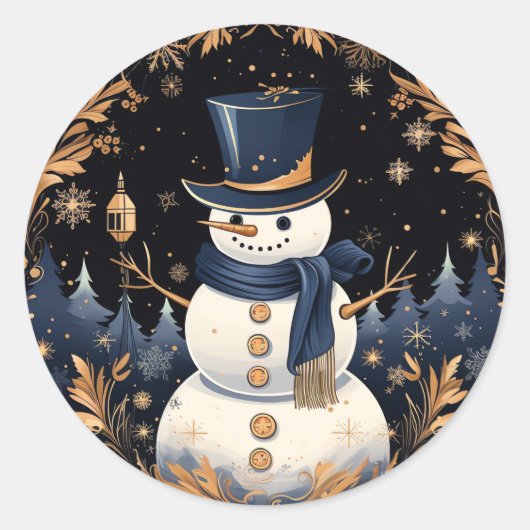 Sticker Feuille Snowman Gold (Devant)