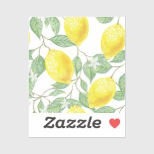 Sticker feuille-vert-jaune-citron-fruit