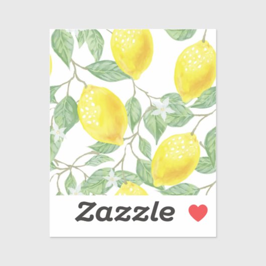 Sticker feuille-vert-jaune-citron-fruit (Feuille)