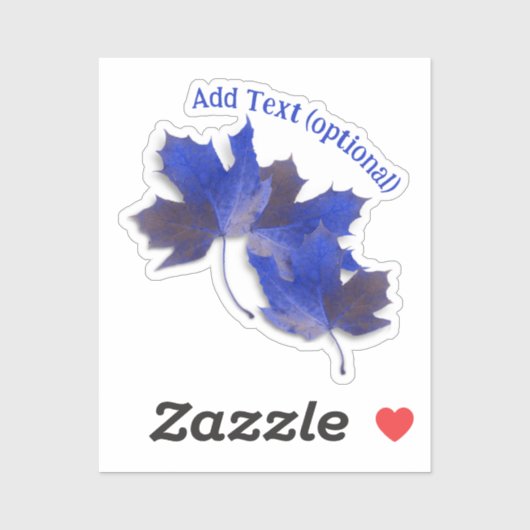 Sticker Feuilles d'automne bleues (Feuille)