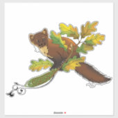Sticker Feuilles d'automne de Pine Marten (Feuille)