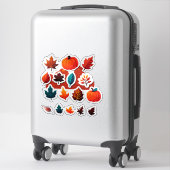 Sticker Feuilles d'automne et conception de citrouilles po (Sur valise)