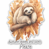 Sticker Feuilles d'automne et fentes S'il vous plaît (Devant)