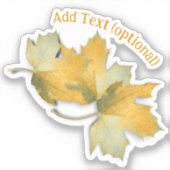 Sticker Feuilles d'automne jaunes (Recto)