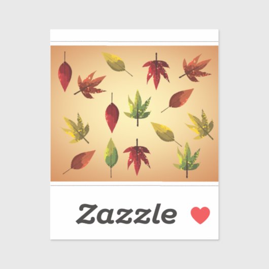 Sticker Feuilles d'automne picturales (Feuille)