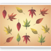 Sticker Feuilles d'automne picturales (Recto)