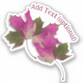 Sticker Feuilles d'automne roses (Recto)