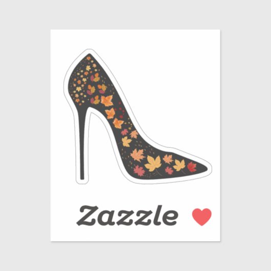 Sticker feuilles d'automne talons mode (Feuille)