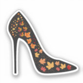 Sticker feuilles d'automne talons mode (Recto)