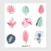 Sticker Feuilles Plantes exotiques et tropicaux (Feuille)