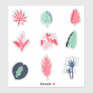 Sticker Feuilles Plantes exotiques et tropicaux