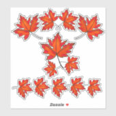 Sticker Feuilles rouges, feuilles d'érable, couleurs d'aut (Feuille)