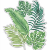 Sticker Feuilles verts tropicaux (Devant)