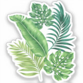 Sticker Feuilles verts tropicaux (Recto)