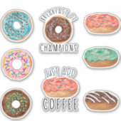 Sticker Feuillet d'autocollant Donut Lover (Devant)