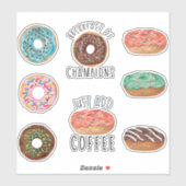 Sticker Feuillet d'autocollant Donut Lover (Feuille)