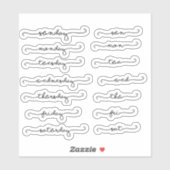 Sticker Feuillet d'autocollant du planificateur de jours d (Feuille)