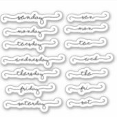 Sticker Feuillet d'autocollant du planificateur de jours d (Devant)