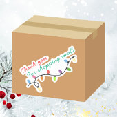 Sticker Feux de Noël Merci pour acheter petits