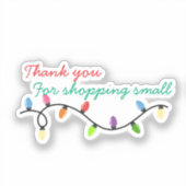 Sticker Feux de Noël Merci pour acheter petits (Recto)