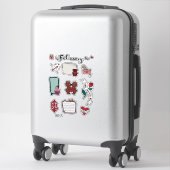 Sticker Février Planche d'autocollants – Oursons mignons & (Sur valise)
