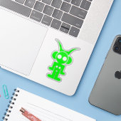 Sticker fiastro vert (Ordinateur portable avec iPhone)