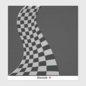 Sticker Fibre de carbone comme course Drapeau Wave Print (Feuille)