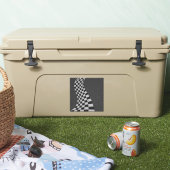 Sticker Fibre de carbone comme course Drapeau Wave Print (Glacière)