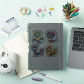 Sticker Fiche de l'autocollant Drôle Oiseaux (Couverture iPad)