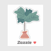 Sticker Fiddle Tree Leaf Plante d'intérieur Dessinée à la (Feuille)