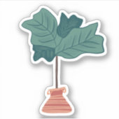 Sticker Fiddle Tree Leaf Plante d'intérieur Dessinée à la (Devant)