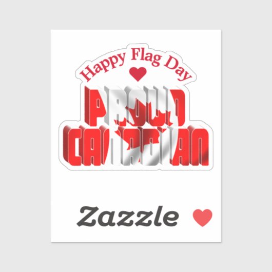 Sticker Fier Canadien - Jour du drapeau du Canada (Feuille)