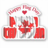 Sticker Fier Canadien - Jour du drapeau du Canada (Recto)