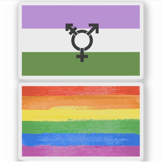 Sticker Fier d'être queer - fierté queer et genre (Devant)