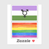 Sticker Fier d'être queer - fierté queer et genre (Feuille)