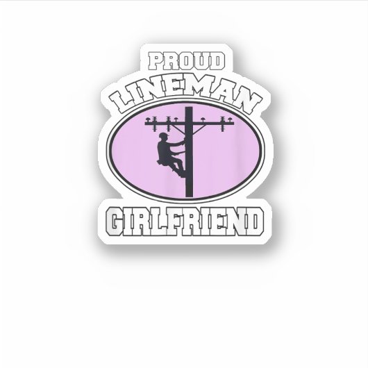 Sticker Fier Lineman Girami Lineman Ouvrier Girlfrien (Devant)