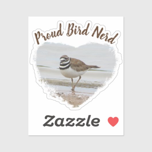 Sticker Fier Oiseau Nerd Bécasseau côtier Hobby Oiseau (Feuille)
