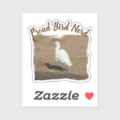 Sticker Fier Oiseau Nerd Élégant Aiguille blanche Hobby Bi (Feuille)